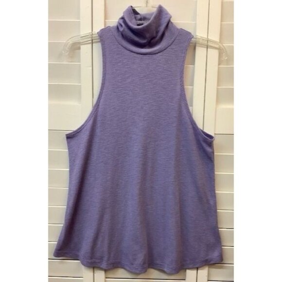 Purple Mock Turtleneck Sleeveless Tank Top By Intimately Free People S - Picture 1 of 3